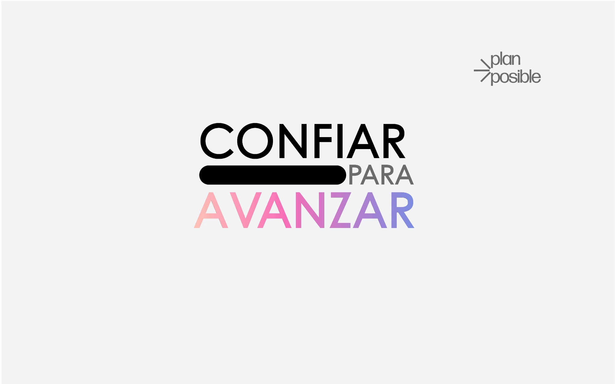 Identidad visual de Confiar para Avanzar